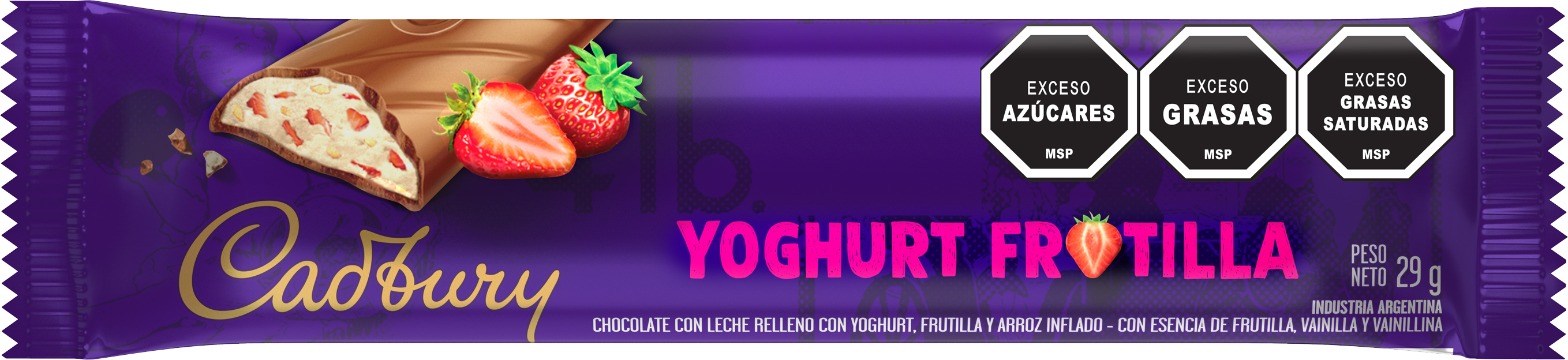 Cadbury Yoghurt Frutilla 29g - Nerilan Uruguay